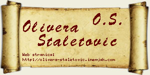 Olivera Staletović vizit kartica